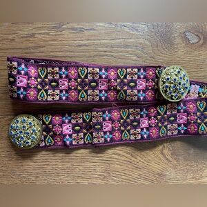 Vintage OOAK embellished floral belt